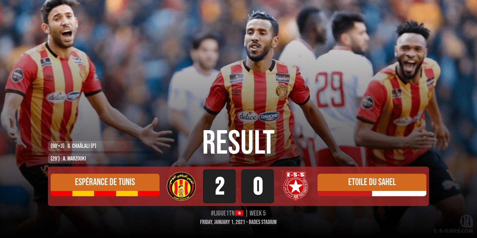 كلاسيكو مبكر يشتعل برادس.. الترجي يخطف الثلاثية من النجم الساحلي في افتتاح الرابطة